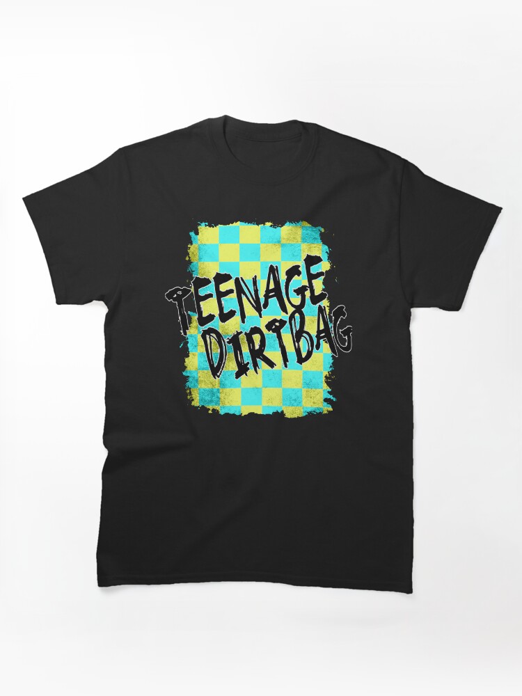 Teenage Dirtbag Distressed Checkerboard Graphic T-Shirt