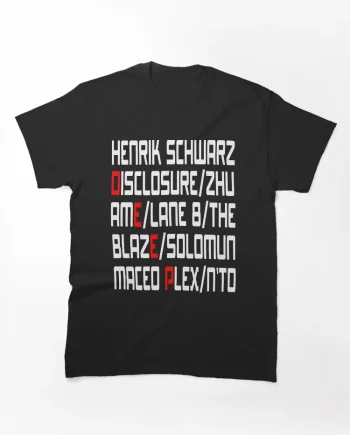 Deep House Electronic Music Lineup Artists Graphic T-Shirt