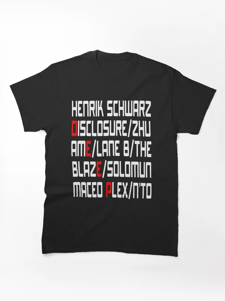 Deep House Electronic Music Lineup Artists Graphic T-Shirt