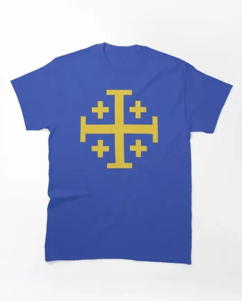 Jerusalem Cross Heraldic Emblem Graphic T-Shirt