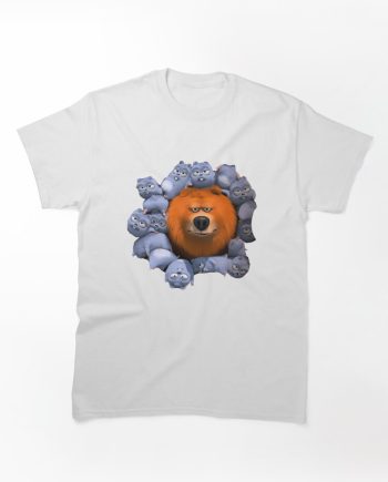 Grizzy Surrounded by Lemmings Portrait Graphic T-Shirt