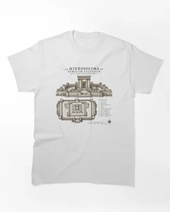 Hierosolyma Templum Secundum Architectural Blueprint Graphic T-Shirt