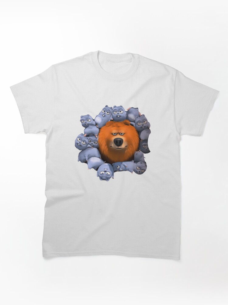 Grizzy Surrounded by Lemmings Portrait Graphic T-Shirt