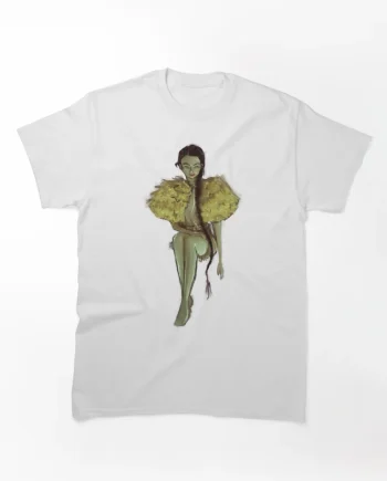 Poor Things Bella Baxter Yellow Ruffle Dress Portrait Graphic T-Shirt