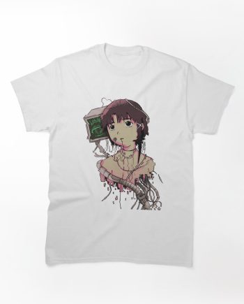 Serial Experiments Lain Glitch Cybernetic Wire Graphic T-Shirt