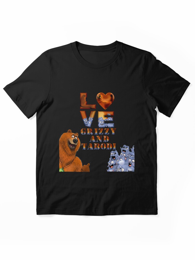 Grizzy and Tabodi Love Typography Graphic T-Shirt