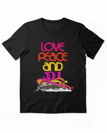 Love Peace And Soul Vintage Train Graphic T-Shirt