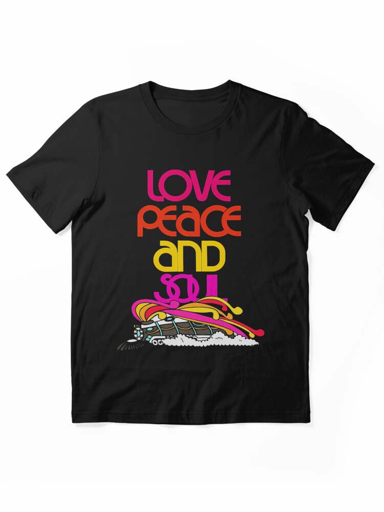 Love Peace And Soul Vintage Train Graphic T-Shirt