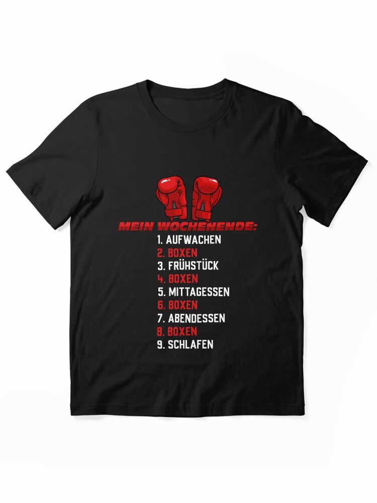 Mein Wochenende Boxen German Boxing Routine Graphic T-Shirt