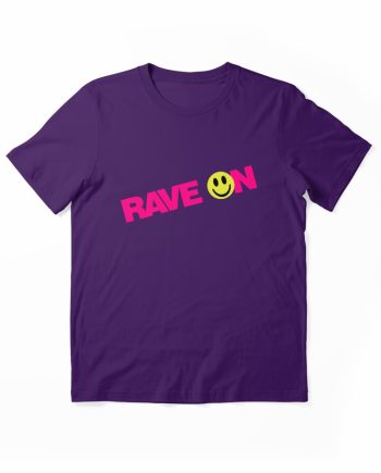 Rave On Acid House Smiley Face Graphic T-Shirt