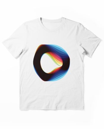 Prism Wave Abstract Loop Graphic T-Shirt