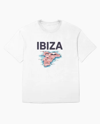 Ibiza Infographic Map Illustrated Travel Graphic T-Shirt