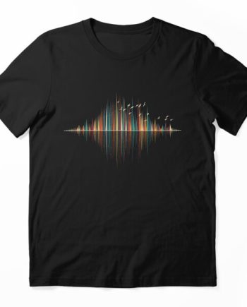 Retro Sound Wave Birds T-Shirt