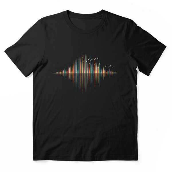 Retro Sound Wave Birds T-Shirt