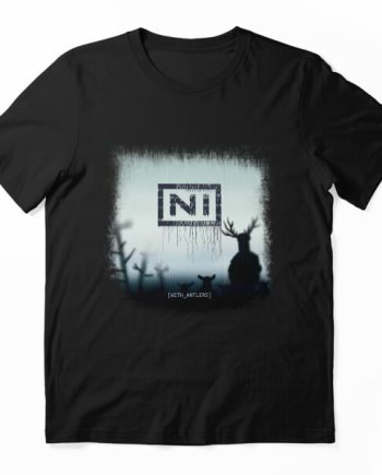 With Antlers Industrial Rock Graphic T-Shirt