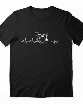 Drummer Heartbeat Pulse Graphic T-Shirt