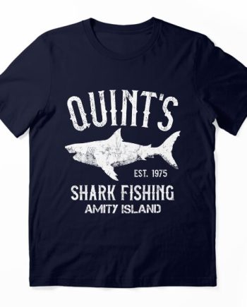 Quints Amity Island Shark Fishing T-Shirt