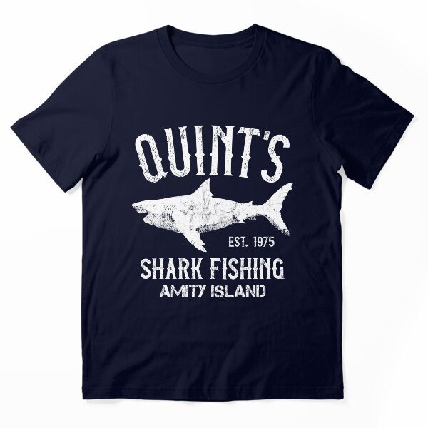 Quints Amity Island Shark Fishing T-Shirt