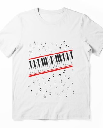 Piano Keys Musical Notes Graphic T-Shirt