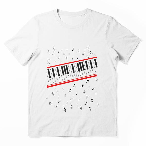 Piano Keys Musical Notes Graphic T-Shirt