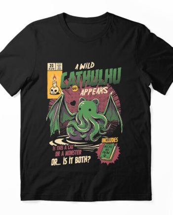 Wild Cathulhu Comic Graphic T-Shirt