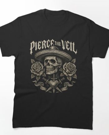 Pierce The Veil Sombrero Skull T-Shirt