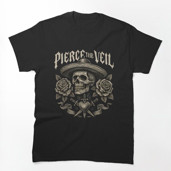 Pierce The Veil Sombrero Skull T-Shirt